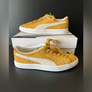 Puma Yellow and White Sneakers